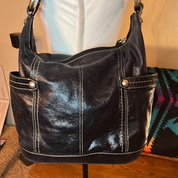 FOSSIL LEATHER BLACK SHOULDER BAG - Picture 5 of 11
